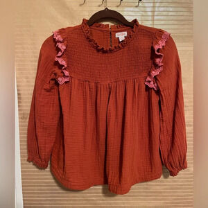 CAT & JACK~VINTAGE BLOUSE~100% COTTON~LG 10/12